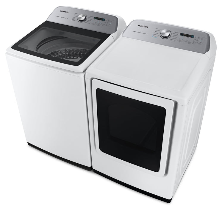 Samsung 6 Cu. Ft. Top-Load Washer and 7.4 Cu. Ft. Electric Dryer with Steam - White