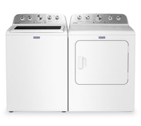 Maytag 5.5 Cu Ft. Top Load Washer with Pet Pro and 7.0 Cu. Ft. Pet Pro Electric Dryer – White