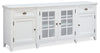 Wesley 80\" Traditional TV Stand with Storage and Cable Management for TVs up to 85\" - Chalk White