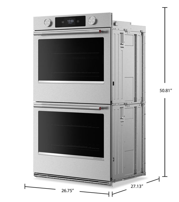 KitchenAid 27\" Smart Electric Double Wall Oven - PrintShield™ Stainless Steel - KOED727SPS\t