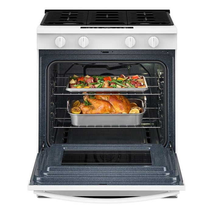 Whirlpool 30\" 5.0 Cu. Ft. Smart Gas Range with Air Cooking - White - WSGS4530TZ