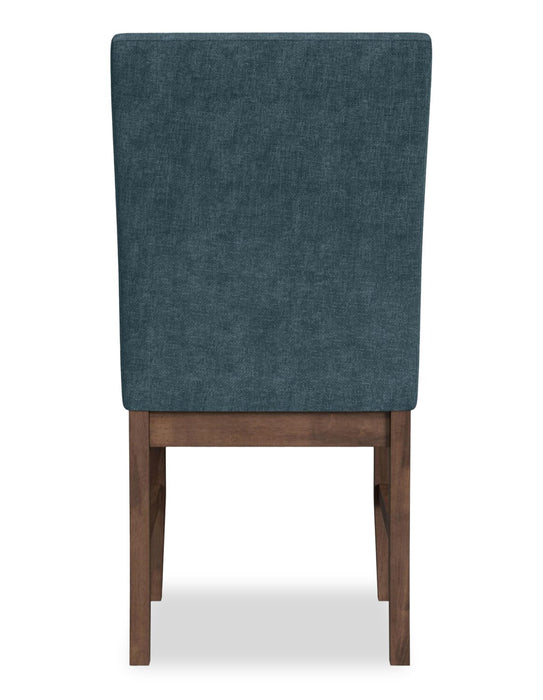 Rain Dining Chair with Cushion Fabric Seat & Back – Blue
