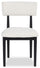 Jolie Dining Chair with Boucle Fabric - White & Black