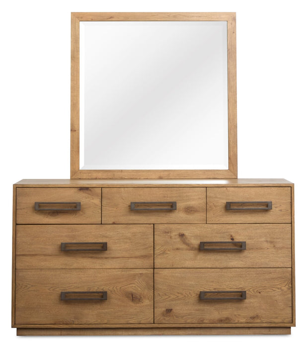 Henri Bedroom 7-Drawer Dresser, 64\"W x 34\"H, Wood - Brown