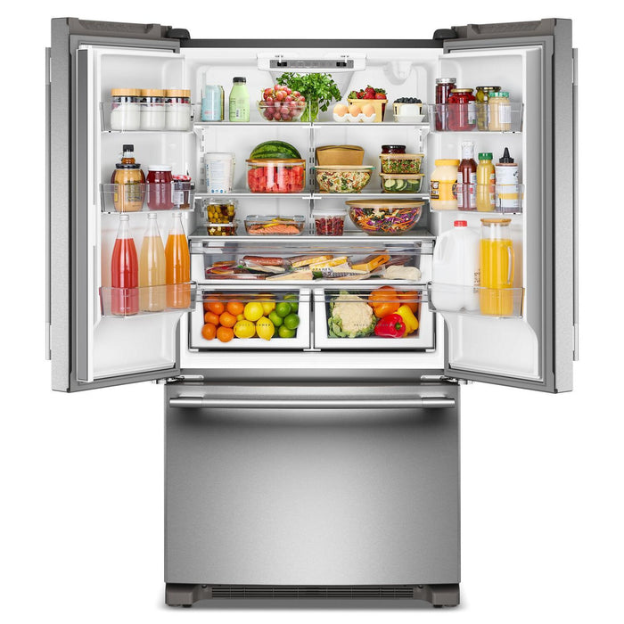 KitchenAid 36\" 25 Cu. Ft. French Door Refrigerator with Internal Water Dispenser - KRFF136SPS