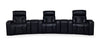 Zen 5-Piece Faux Leather Home Theatre Power Reclining Sectional with Massage and Two Storage Consoles - Black