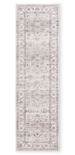 Aylin Ivory Washable Runner Area Rug - 2’ x 7’