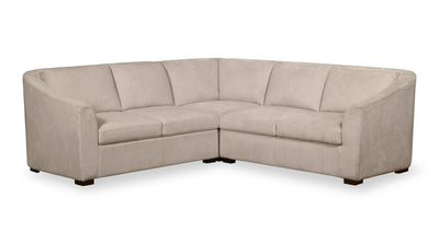 Envy 3-Piece Chenille Fabric Sectional - Almond Beige | Sofa sectionnel Envy 3 pièces en tissu de chenille - beige amande