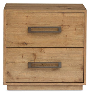Henri Bedside 2-Drawer Nightstand with USB Ports, 26