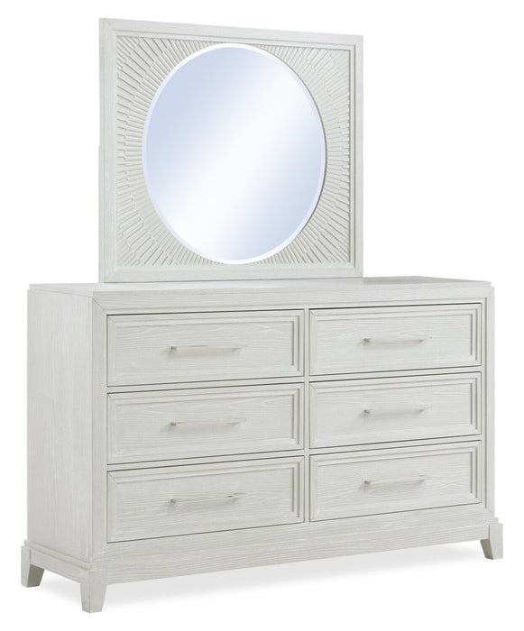 Vida Bedroom 6-Drawer Dresser, 66\"W x 40\"H - Sand