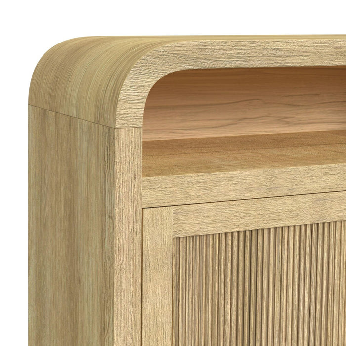Lenore 60\" Electric Fireplace TV Stand with Storage - Natural