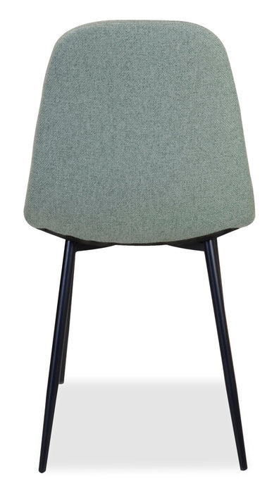 Jax Dining Chair with Polyester Fabric, Metal - Green