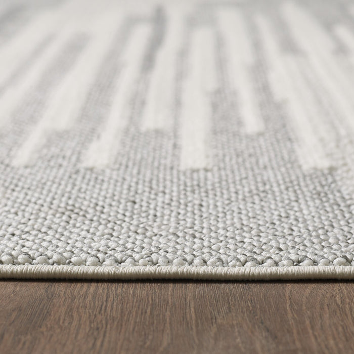 Rhodes Checkered Grey Area Rug - 5'3\" x 7'7\"