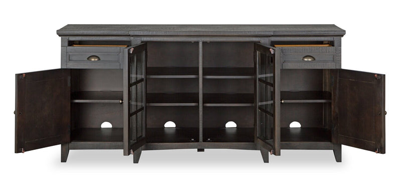Wesley 70\" Traditional TV Stand with Storage and Cable Management for TVs up to 75\" - Graphite