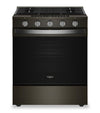 Whirlpool 5 Cu. Ft. Gas Range with Air Fry and WipeClean™ Coating - Black Stainless Steel - WSGS7530RV