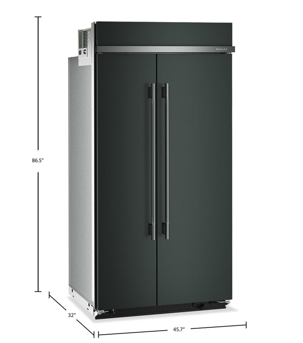 Kitchenaid 42\" 25.5 Cu. Ft. Built-In Side-by-Side Refrigerator with Platinum Interior – Juniper - KBSN742SJP 