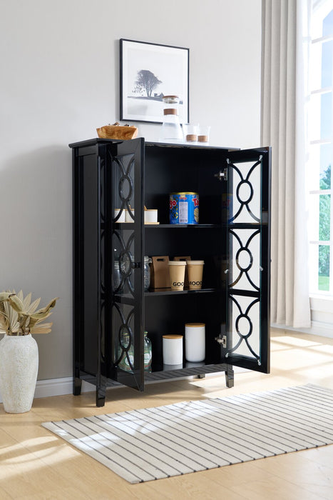 Stella 31.5\" Storage Accent Cabinet – Black