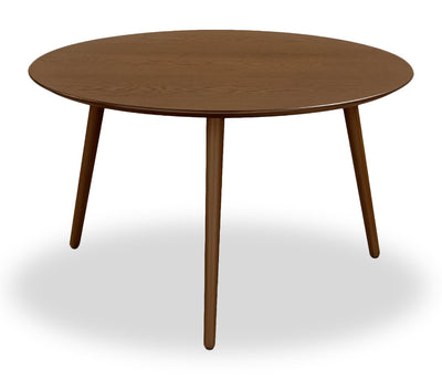 Viola 29.5" Modern Round Top Coffee Table – Brown Walnut | Table à café moderne Viola de 29,5 po avec dessus rond - noyer brun | VIOBRCTB