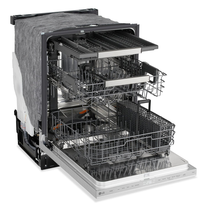 LG 24\" 46 dBA Built-In Top-Control Dishwasher with QuadWash® - Stainless Steel - LDNPQ555S