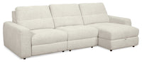 Scott Living Elevate Modular 3-Piece Right-Facing Chenille Fabric Power Sliding Sectional - Beige 