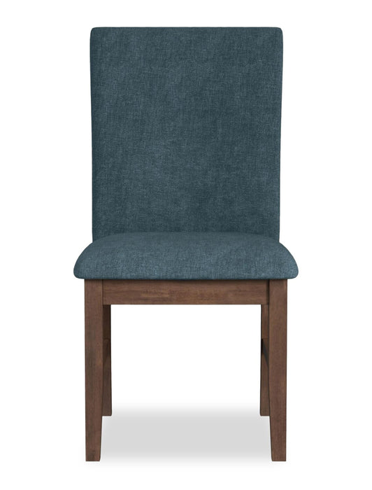 Rain Dining Chair with Cushion Fabric Seat & Back – Blue