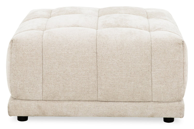 Oaklyn Modular 38\" Fabric Ottoman with Tufted Seat Cushion – Beige