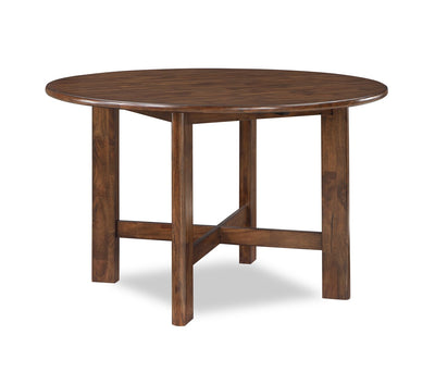 Vale Dining Table, Wood, 48"W Round - Brown | Table de salle à manger ronde Vale de 48 po (l) en bois - brune