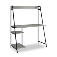James 43” Office Desk with Hutch and Shelves - Grey 