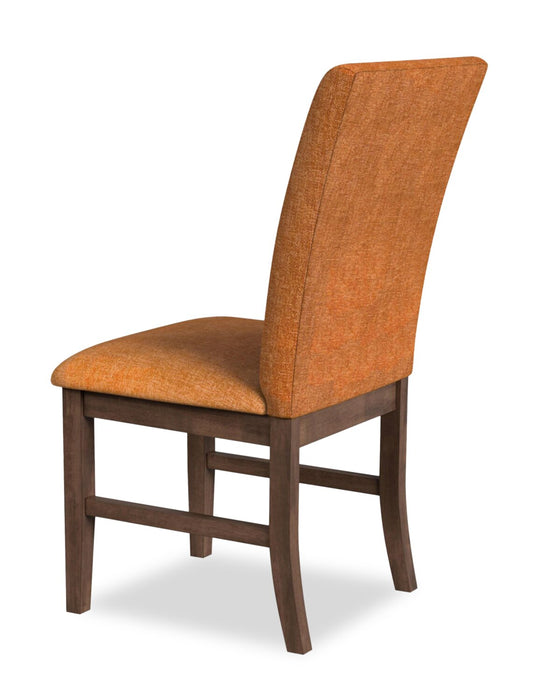 Rain Dining Chair with Cushion Fabric Seat & Back – Orange