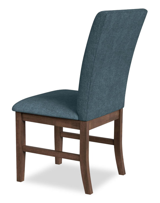 Rain Dining Chair with Cushion Fabric Seat & Back – Blue