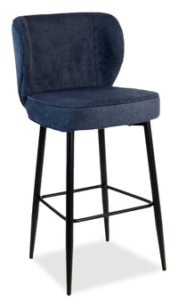 Sara Counter-Height Stool with Velvet-Like Fabric, 26