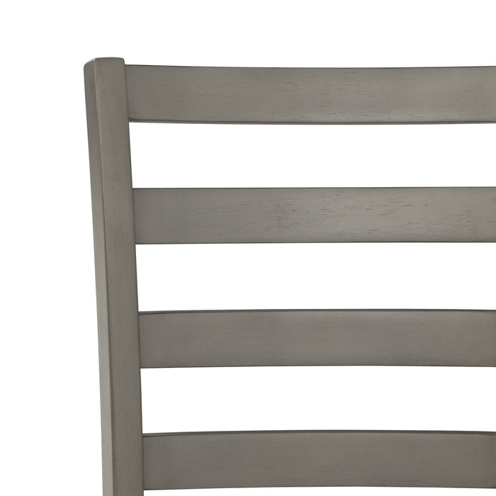 Cove Dining Chair with Cushion Fabric Seat, Ladder-Back – Grey