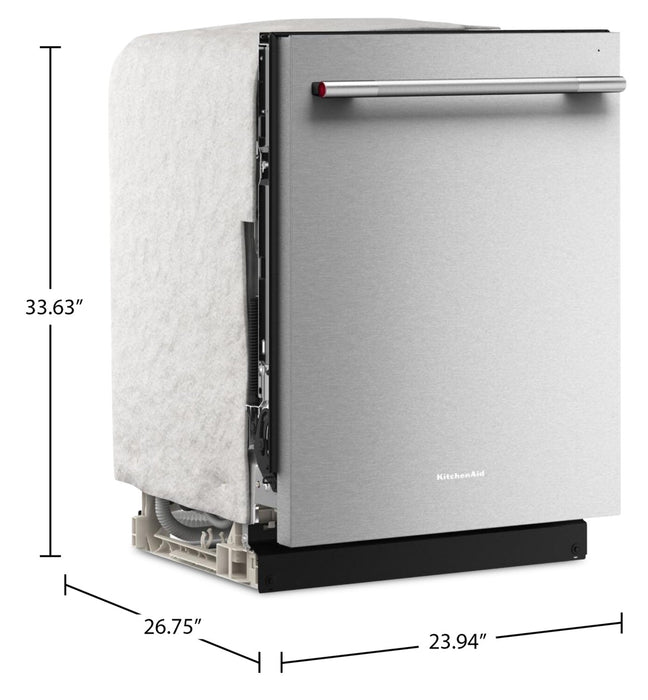 KitchenAid 24\" 41 dBA Dishwasher with Third Level Jet Rack – PrintShield Stainless Steel - KDTS324SPS 
