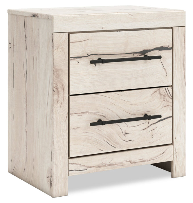 Derekson 6pc Bedroom Set with Side Storage Bed, Dresser, Mirror & Nightstand, Rustic White - Twin Size