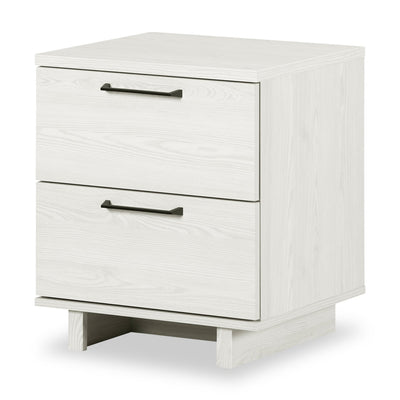 Everley Bedside  2-Drawer Nightstand with USB Port, 19.5"W - White | Table de nuit Everley de 19,5 po (L) à 2 tiroirs avec port USB - blanche