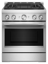 KitchenAid 4.1 Cu. Ft. Gas Range with No Preheat Air Fry Mode – Stainless Steel - KFGS930SSS 