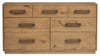 Henri Bedroom 7-Drawer Dresser, 64\"W x 34\"H, Wood - Brown