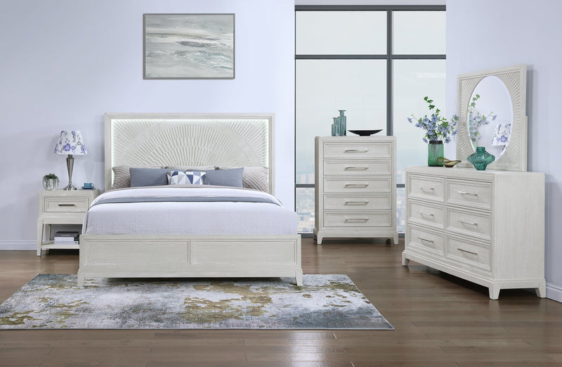 Vida Bedroom 5-Drawer Chest, 38\"W x 52\"H - Sand