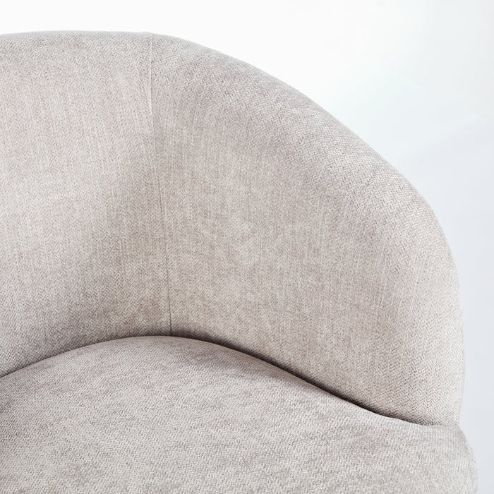 Nova 28.7\" Boucle Fabric Accent Chair – Light Grey