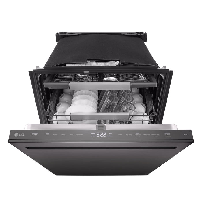 LG 24\" 44 dBA Built-In Top-Control Dishwasher with QuadWash® Pro - Black Stainless Steel - LDNPM654D