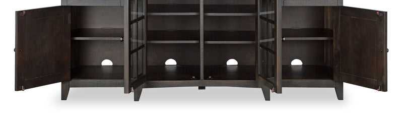 Wesley 70\" Traditional TV Stand with Storage and Cable Management for TVs up to 75\" - Graphite