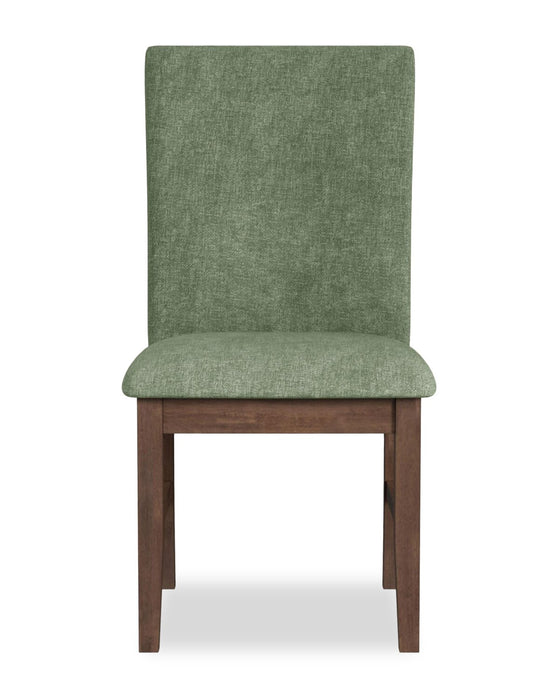 Rain Dining Chair with Cushion Fabric Seat & Back – Green