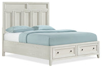 Casa Queen Storage Panel Bed - White 