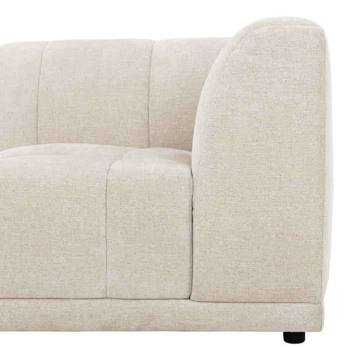 Oaklyn Modular 8-Piece Fabric Sectional with Tufted Seat Cushions – Beige