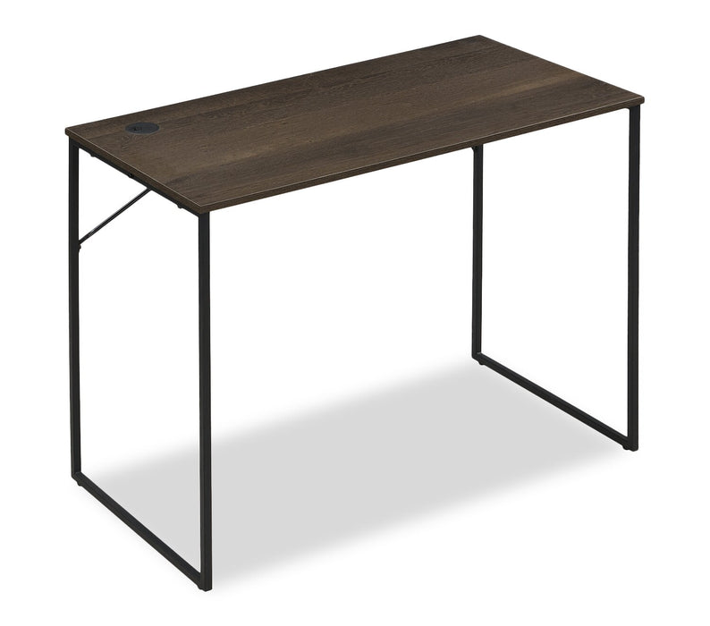 Fraser 39.3\" Office Desk with Cable Management and Adjustable Feet – Walnut 