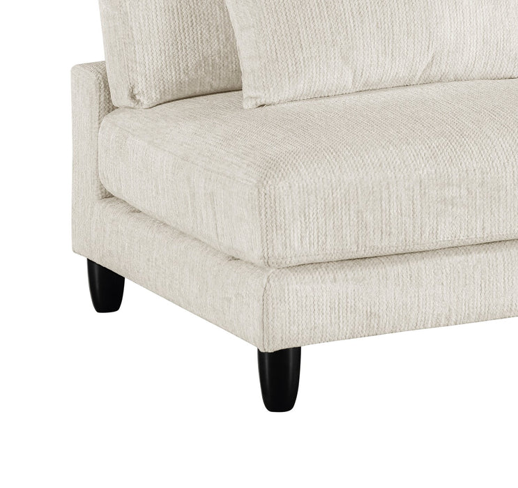 Lounge 5-Piece Chenille Armless Modular Sectional – Beige