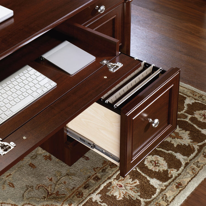 Palladia 65.12\" Executive Desk with 7-Drawers – Select Cherry