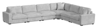 Kane 6-Piece Fabric Sectional with Removable Seat Cushions - Grey 