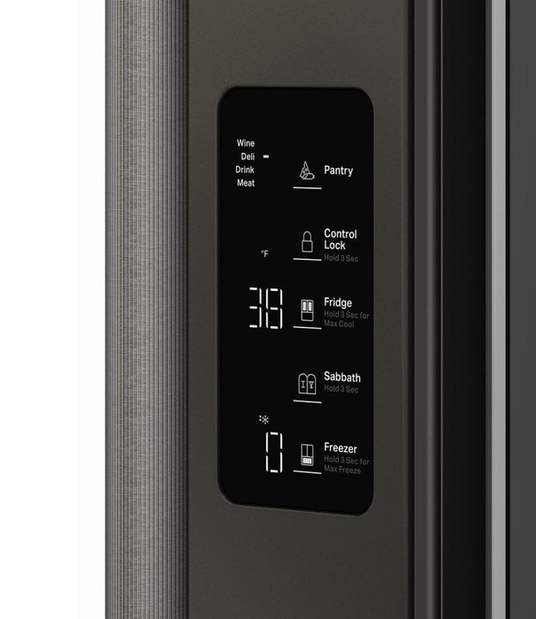 KitchenAid 36\" 24 Cu. Ft. Counter-Depth French Door Refrigerator – Black Ore - KRFC236SBE