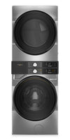 Whirlpool Front-Load Laundry Tower with 5.2 Cu. Ft. Washer and 7.4 Cu. Ft. Gas Dryer - Silver - WGF5727TR